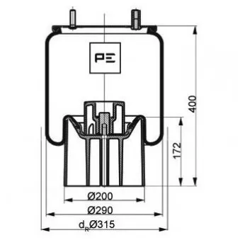 Ressort pneumatique, suspension pneumatique PE Automotive OEM M060924