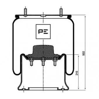 Ressort pneumatique, suspension pneumatique PE Automotive OEM 3229003000