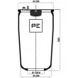 Ressort pneumatique, suspension pneumatique PE Automotive [084.251-70A]