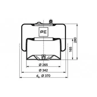 Ressort pneumatique, suspension pneumatique PE Automotive OEM 9423202321