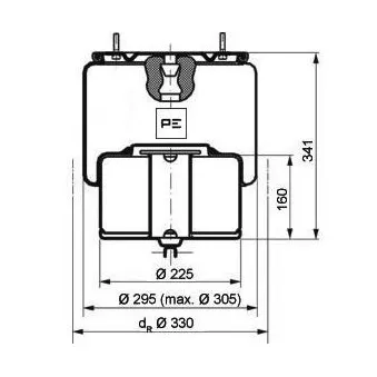 Ressort pneumatique, suspension pneumatique PE Automotive OEM 020554759