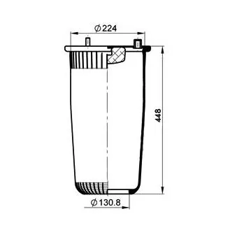 Ressort pneumatique, suspension pneumatique PE Automotive 084.323-71A pour MAN TGL 10,250 - 250cv