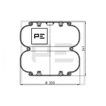 Ressort pneumatique, suspension pneumatique PE Automotive [084.359-71A]