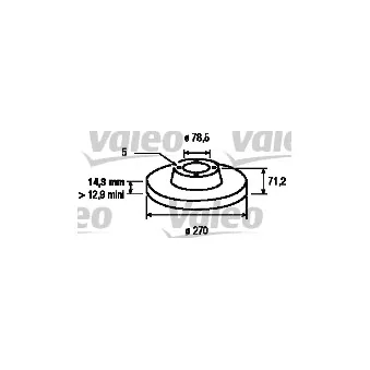 VALEO 186169 - Jeu de 2 disques de frein avant