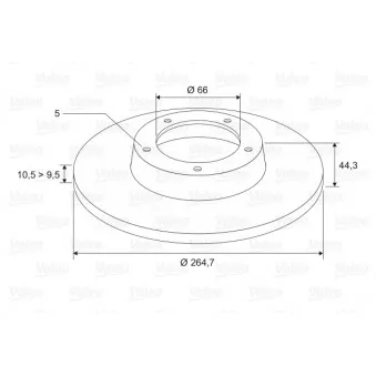 Jeu de 2 disques de frein arrière VALEO OEM 7700800003