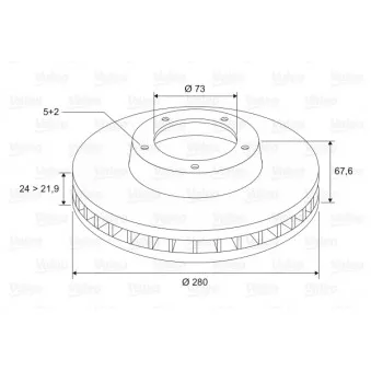 Jeu de 2 disques de frein avant VALEO OEM 4246L2