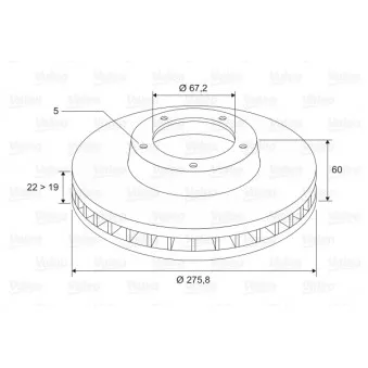 Jeu de 2 disques de frein avant VALEO OEM A6384210112