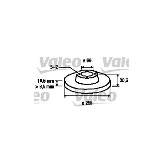 VALEO 186596 - Jeu de 2 disques de frein arrière