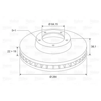 Jeu de 2 disques de frein avant VALEO OEM SDB100940