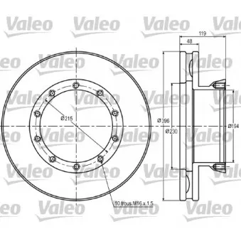 VALEO 187012 - Jeu de 2 disques de frein avant