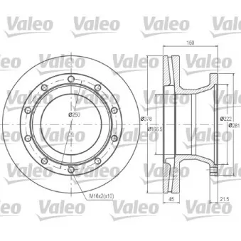 VALEO 187021 - Jeu de 2 disques de frein avant