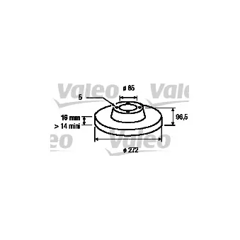 Jeu de 2 disques de frein arrière VALEO OEM 2D0615601D