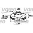 VALEO 187058 - Jeu de 2 disques de frein avant