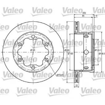 VALEO 187081 - Jeu de 2 disques de frein arrière