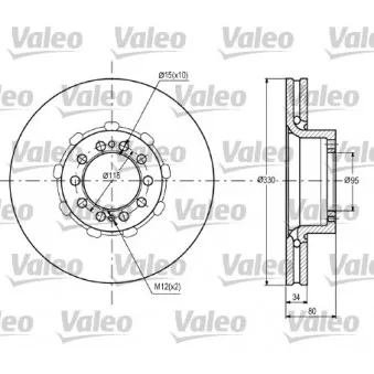 Jeu de 2 disques de frein avant VALEO OEM 5010525308
