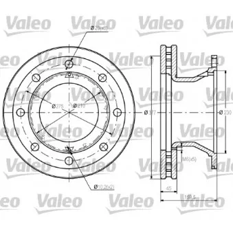 VALEO 187100 - Jeu de 2 disques de frein avant