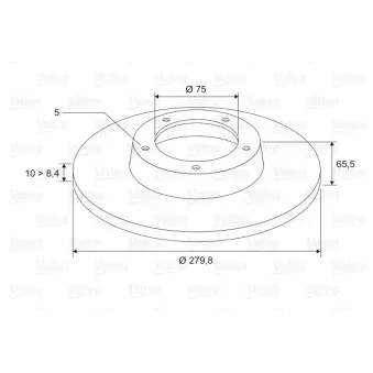 Jeu de 2 disques de frein arrière VALEO OEM 34216764647