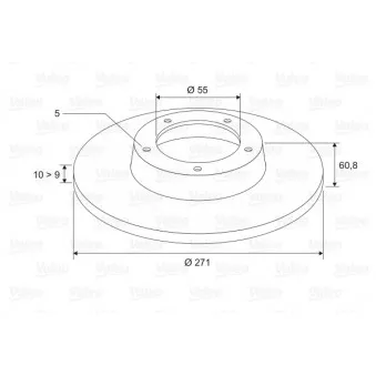 Jeu de 2 disques de frein arrière VALEO OEM 4243105040