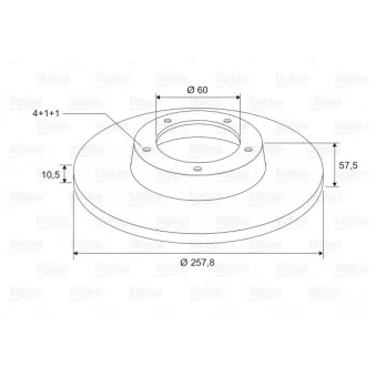 Jeu de 2 disques de frein arrière VALEO OEM 96549630