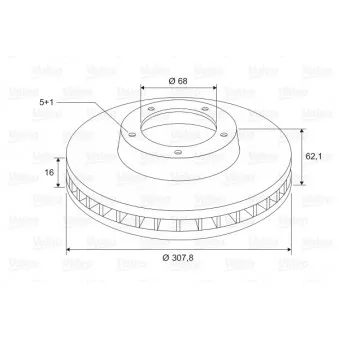 Jeu de 2 disques de frein arrière VALEO OEM 43206ca000