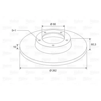Jeu de 2 disques de frein arrière VALEO OEM 5105515AA