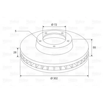Jeu de 2 disques de frein avant VALEO OEM 52060137AB