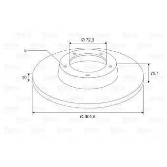 Jeu de 2 disques de frein arrière VALEO OEM 52098666