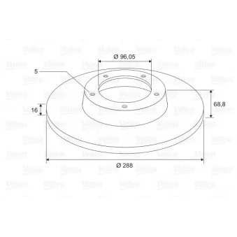 Jeu de 2 disques de frein arrière VALEO OEM 1764283