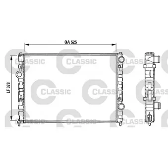 Radiateur, refroidissement du moteur VALEO OEM 3A0121253