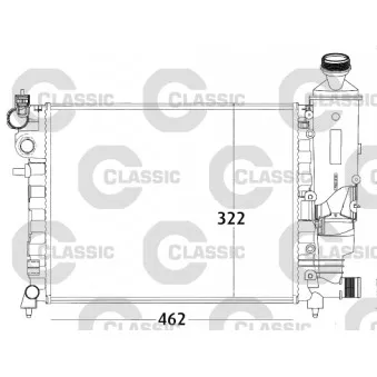 Radiateur, refroidissement du moteur AVA QUALITY COOLING CNA2115