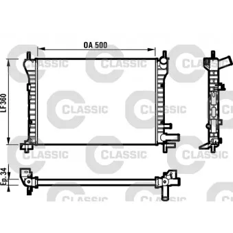 Radiateur, refroidissement du moteur VALEO 231617 pour MAN E2000 1.3 i - 60cv