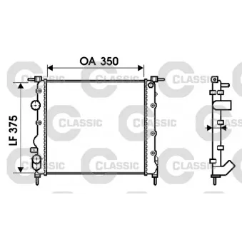 Radiateur, refroidissement du moteur VALEO OEM 7700430647