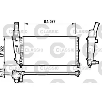 Radiateur, refroidissement du moteur VALEO OEM 71736187