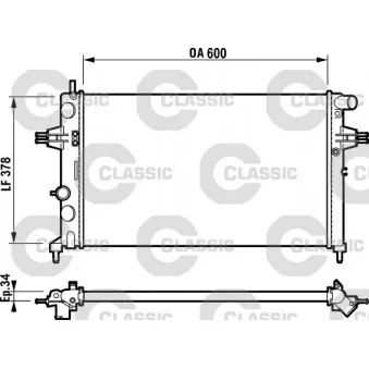 Radiateur, refroidissement du moteur VALEO OEM 1300189