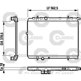 Radiateur, refroidissement du moteur VALEO OEM 133085