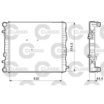 Radiateur, refroidissement du moteur VALEO OEM 6Q0121253K