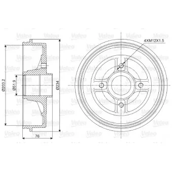 Tambour de frein VALEO OEM 432026294R