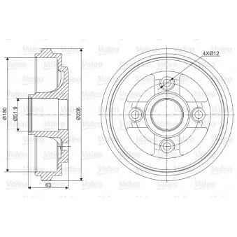 Tambour de frein VALEO OEM 43511M76G50