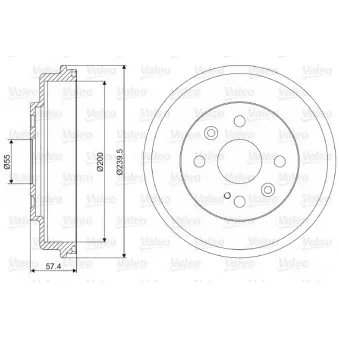Tambour de frein VALEO 237046