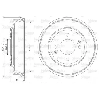 VALEO 237051 - Tambour de frein