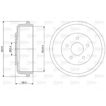 VALEO 237053 - Tambour de frein