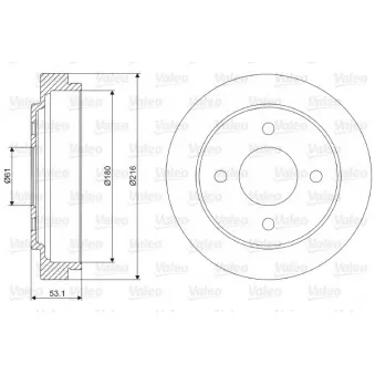 VALEO 237075 - Tambour de frein