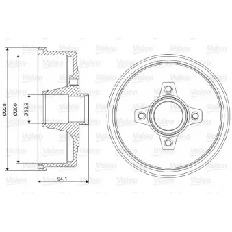 VALEO 237098 - Tambour de frein