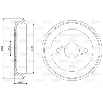 Tambour de frein VALEO 237109