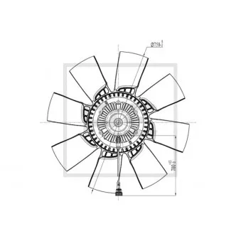 Roue du souffleur, refroidissementdu moteur PE Automotive OEM 85000739
