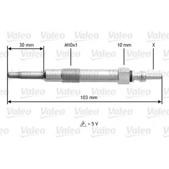 Bougie de préchauffage VALEO OEM 1214064