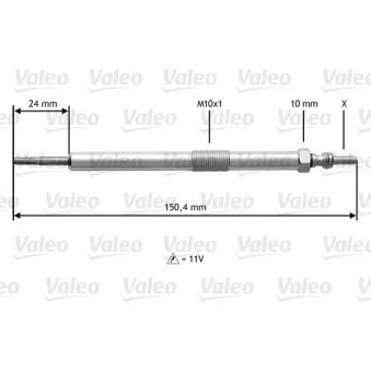 Bougie de préchauffage VALEO OEM a6641590101