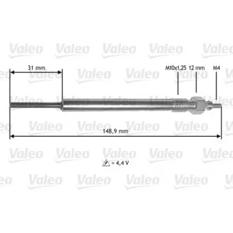 Bougie de préchauffage VALEO OEM 367104A100