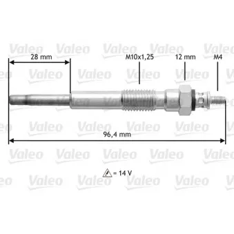 Bougie de préchauffage VALEO OEM 1985A68060