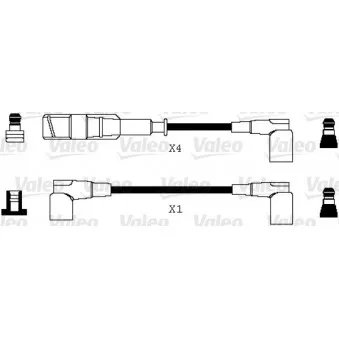 Kit de câbles d'allumage VALEO 346070 pour MERCEDES-BENZ T2/LN1 510 - 95cv